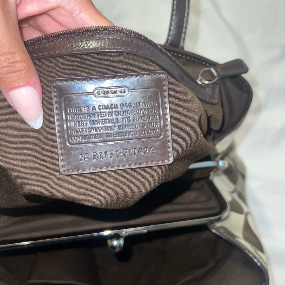 COACH Signature Canvas Tote Bag in Brown - Picture 6 of 11